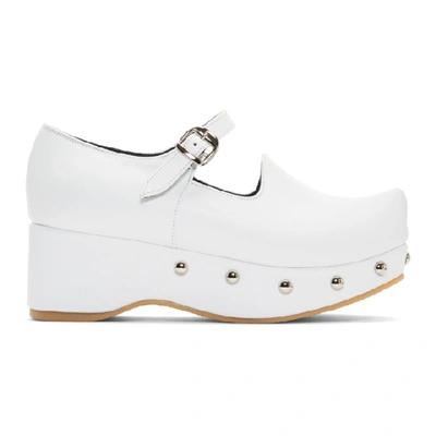 FLAT APARTMENT 白色玛丽珍厚底芭蕾鞋