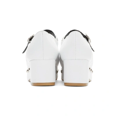 Shop Flat Apartment White Mary Jane Platform Ballerina Flats