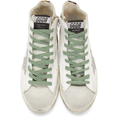 Shop Golden Goose White And Silver Francy Sneakers