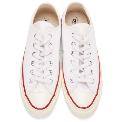 Shop Converse White Chuck 70 Low Sneakers In White/garne