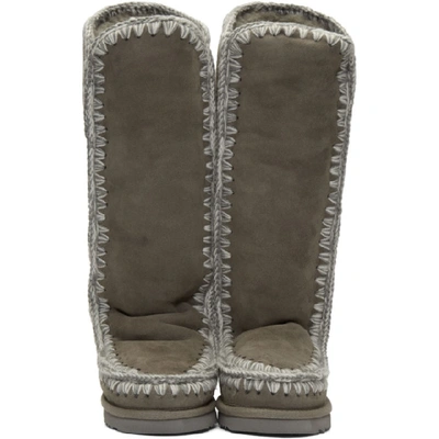 Shop Mou Grey 40 Tall Boots In Ngre