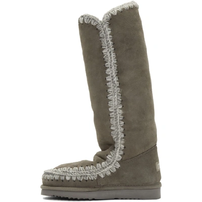 Shop Mou Grey 40 Tall Boots In Ngre