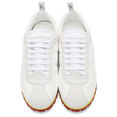 Shop Mm6 Maison Margiela White Pull-tab Sneakers In T1003 White