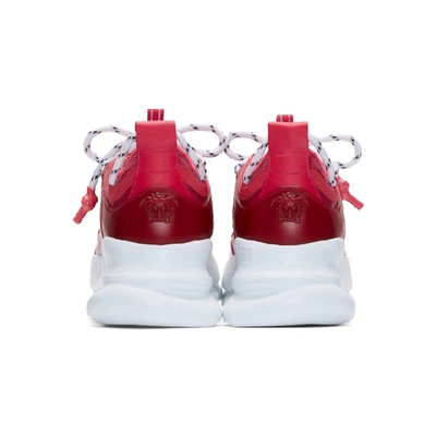 Shop Versace Pink Chain Reaction Sneakers In K9r Fuchia