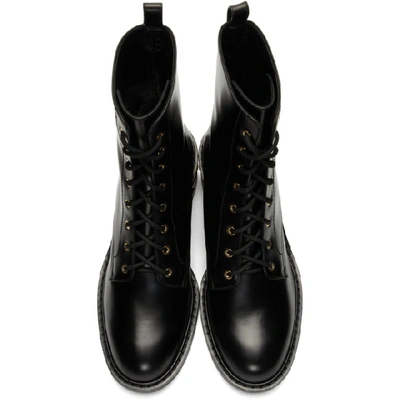 Shop Nicholas Kirkwood Black Casati Pearl 35mm Combat Boots