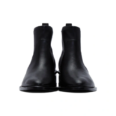 Shop Alexander Wang Black Stretch Kori Boots