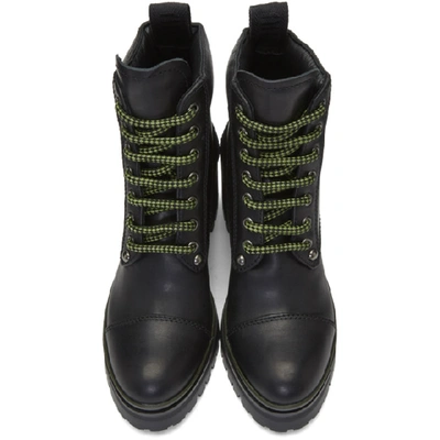 Shop Miu Miu Black Heeled Ankle Boots
