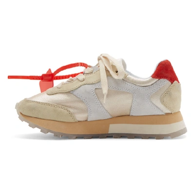 Shop Off-white White And Blue Hg Runner Sneakers In White Blue