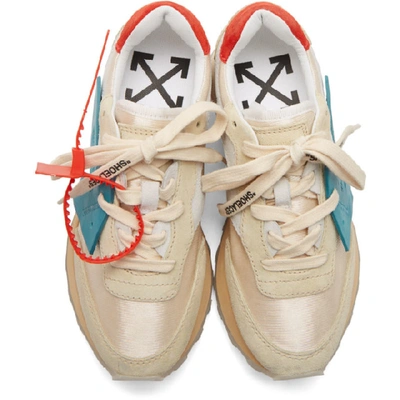 Shop Off-white White And Blue Hg Runner Sneakers In White Blue