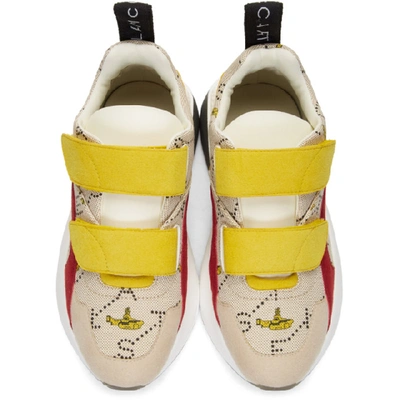 Shop Stella Mccartney Beige And Yellow The Beatles Edition Submarine Eclypse Sneakers In 9539 Owht