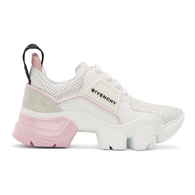 Shop Givenchy Pink And White Basse Jaw Sneakers In 149 Pink