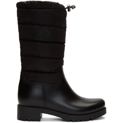 Shop Moncler Black Ginette Boots In 999 Black