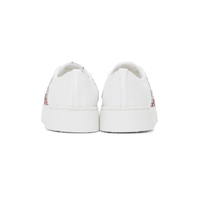 Shop Miu Miu White Glitter Sneakers