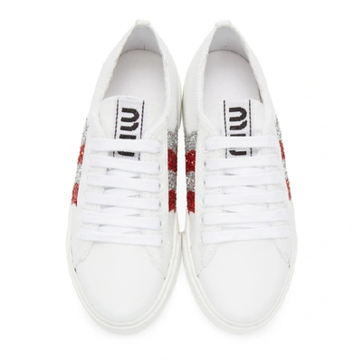 Miu Miu Glitter Stripe Trainers