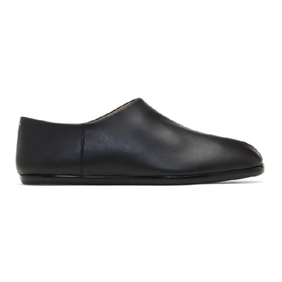 Shop Maison Margiela Black Tabi Babouche Loafers In T8013 Black