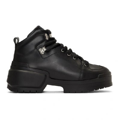 Shop Pierre Hardy Black Trap Lace-up Boots