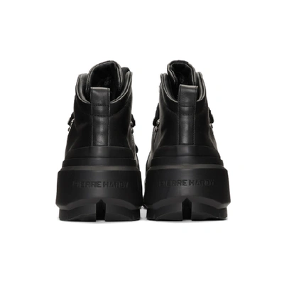 Shop Pierre Hardy Black Trap Lace-up Boots