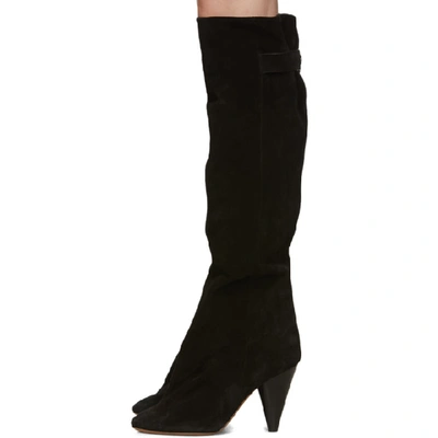 Shop Isabel Marant Black Suede Lacine Boots In 01bk Black