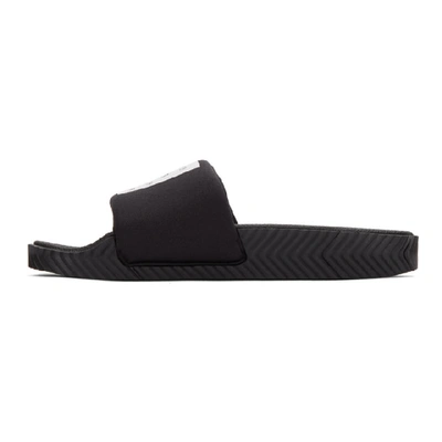 Shop Adidas Originals By Alexander Wang Black Lycra Adilette Sandals In Core Black