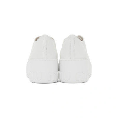 MIU MIU 白色防水台水晶运动鞋