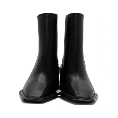 Shop Alexander Wang Black Grain Parker Boots In 001 Black