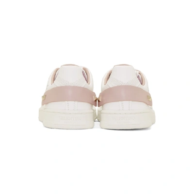 Shop Valentino White  Garavani Vlogo Backnet Trainers