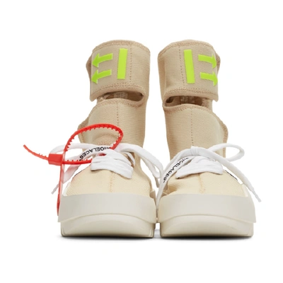 Shop Off-white Beige Moto Wrap Sneakers