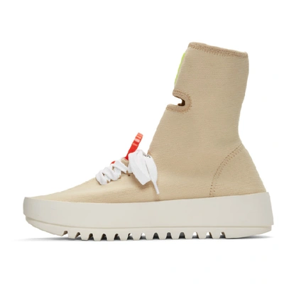 Shop Off-white Beige Moto Wrap Sneakers