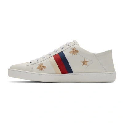 Shop Gucci Off-white Ace Bees & Stars Sneakers