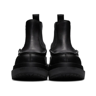 Shop Mm6 Maison Margiela Black Double Sole Boots In T8013 Black