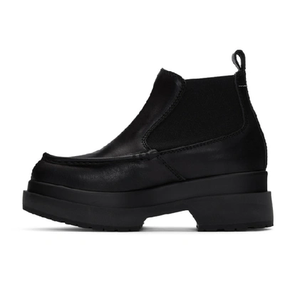 Shop Mm6 Maison Margiela Black Double Sole Boots In T8013 Black