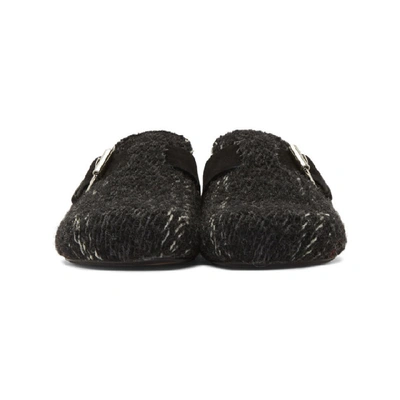 Shop Isabel Marant Black Wooly Striped Mirvin Slipper In 02fk Fblack