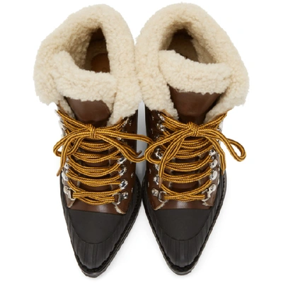 Shop Chloé Chloe Brown Lined Rylee Mountain Boots In 230 Brown