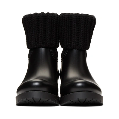 Shop Moncler Black Ginette Boots In 999 Black