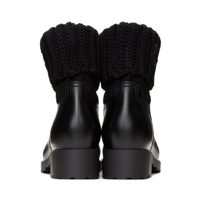 Shop Moncler Black Ginette Boots In 999 Black