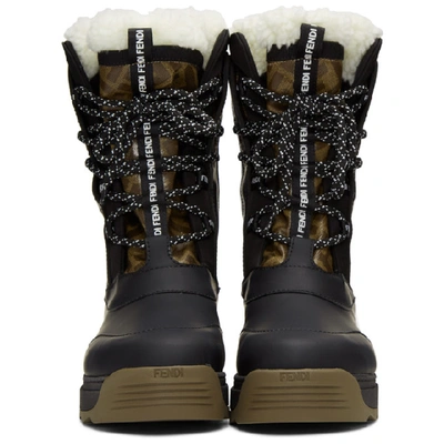 Shop Fendi Black Ski Boots In F16zf Multi