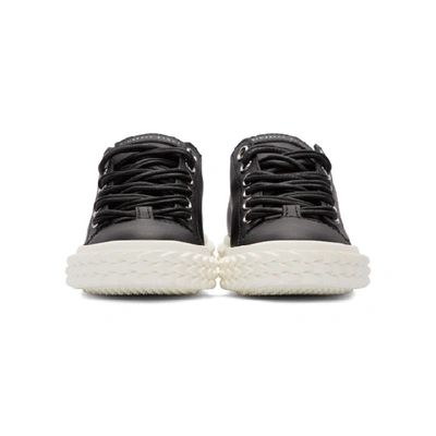 Shop Giuseppe Zanotti Black Leather Blabber Sneakers