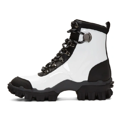 Shop Moncler White & Black Helis Boots In 002 White