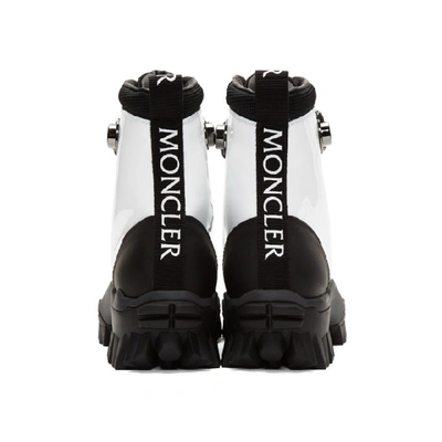 Shop Moncler White & Black Helis Boots In 002 White