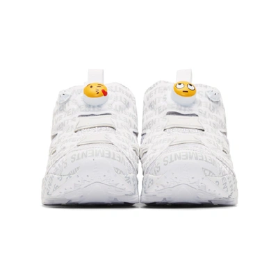 Shop Vetements White Reebok Classics Edition Logo Emoji Instapump Fury Sneakers