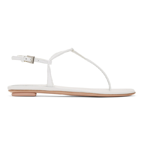 white toe post sandals