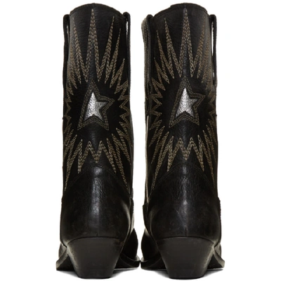 Shop Golden Goose Black Wish Star Low Boots