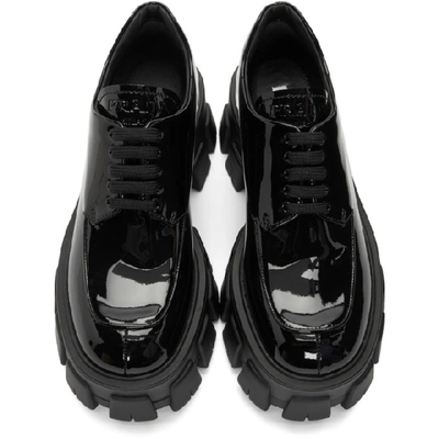 Shop Prada Black Monolith Atent Derbys