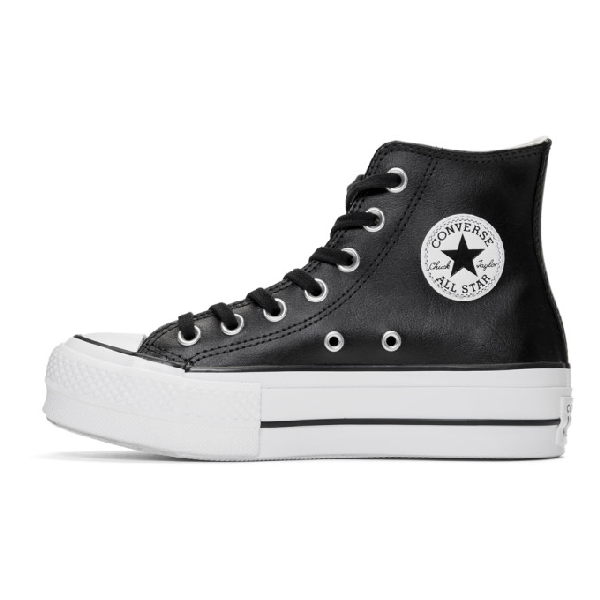 chuck taylor all star lift leather high top black