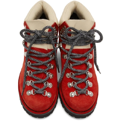 Shop Proenza Schouler Red Lace-up Hiking Boots In 301 Red