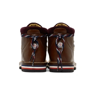 Shop Moncler Brown Blanche Hiking Boots In 240 Brown
