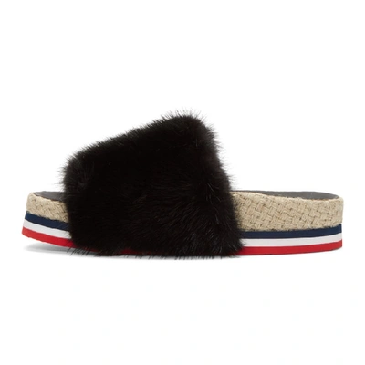 Shop Moncler Black Evelyne Sandals