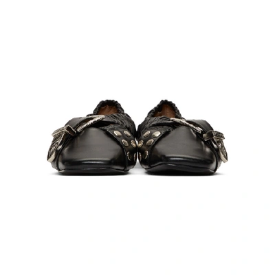 Shop Toga Pulla Black Buckle Ballerina Flats