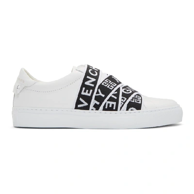 Shop Givenchy White 4g Elastic Urban Knots Trainers