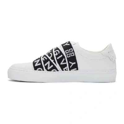 Shop Givenchy White 4g Elastic Urban Knots Sneakers